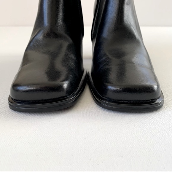 White Mountain Black Leather Boots - Picture 5 of 13